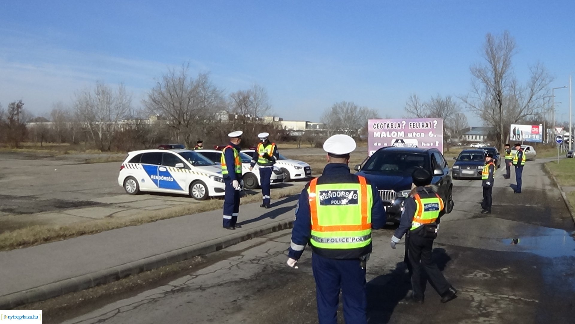 Ittasság-ellenőrzés a Debreceni úton