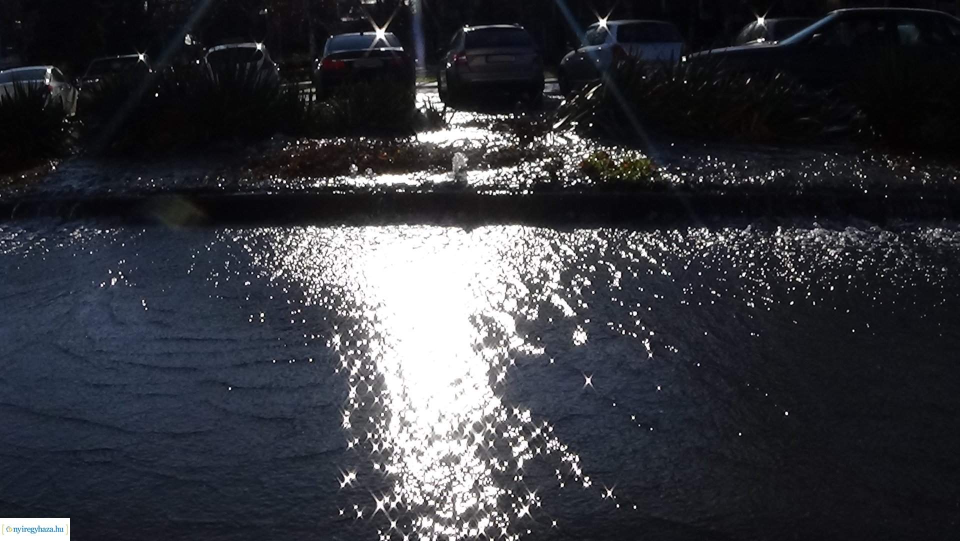 Ivóvízcső tört el Nyíregyháza belvárosában