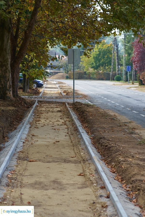 Járdaépítés a Fürdő utcán