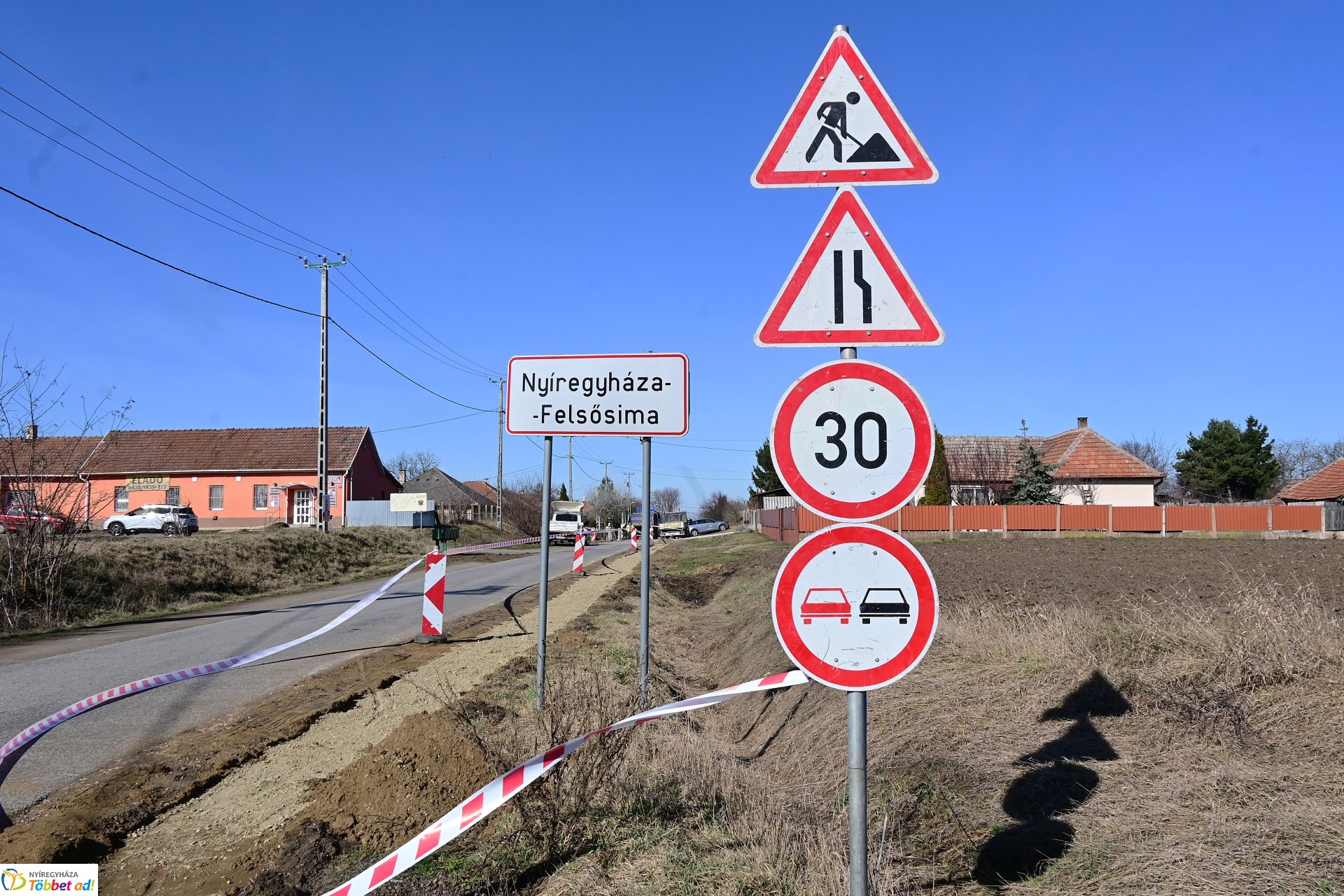 Járdaépítés a Hosszúháti úton