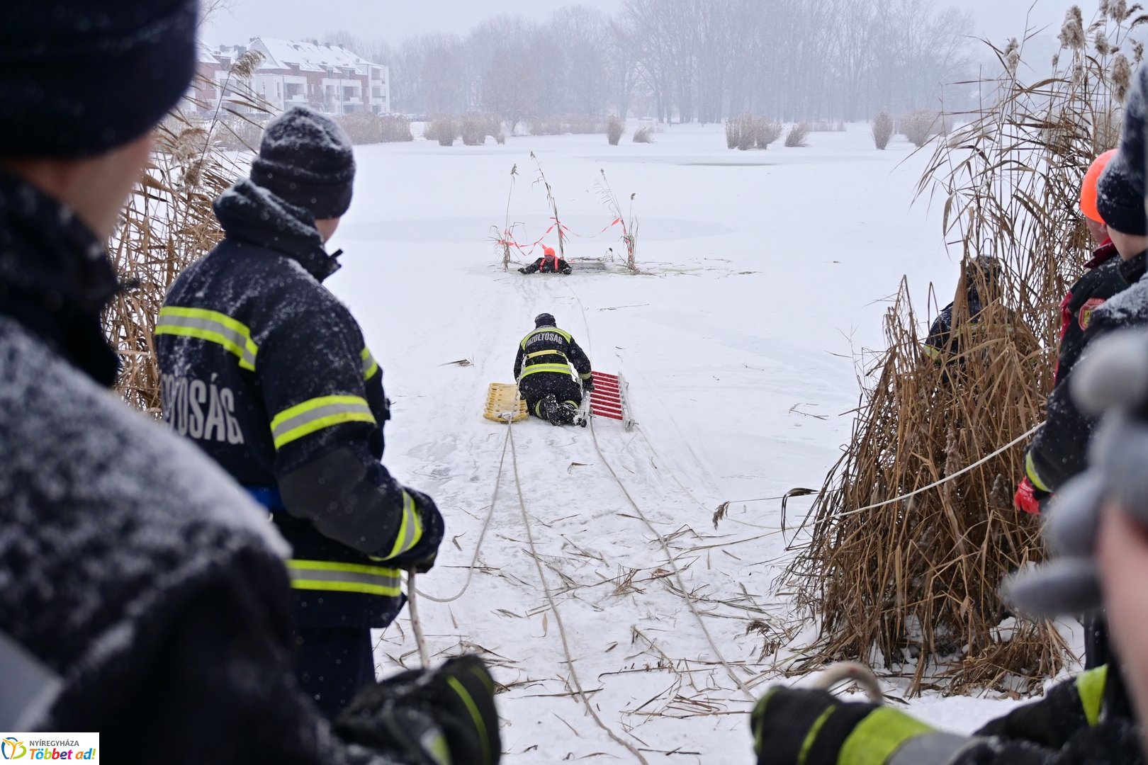 Jégről mentés a Bujtoson 2026 januárjában