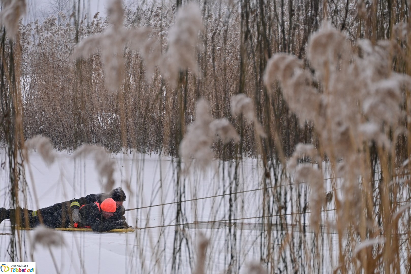 Jégről mentés a Bujtoson 2026 januárjában