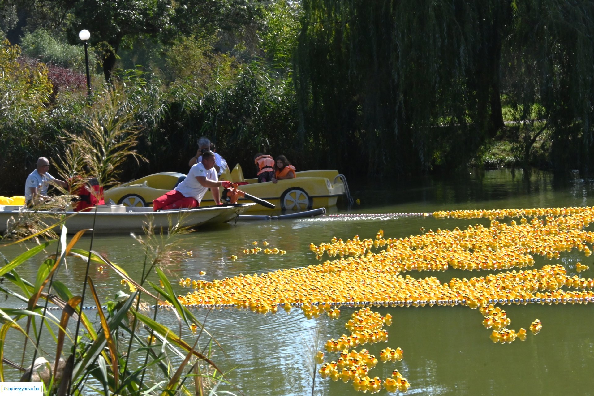 Jótékonysági kacsa úsztatás Sóstón