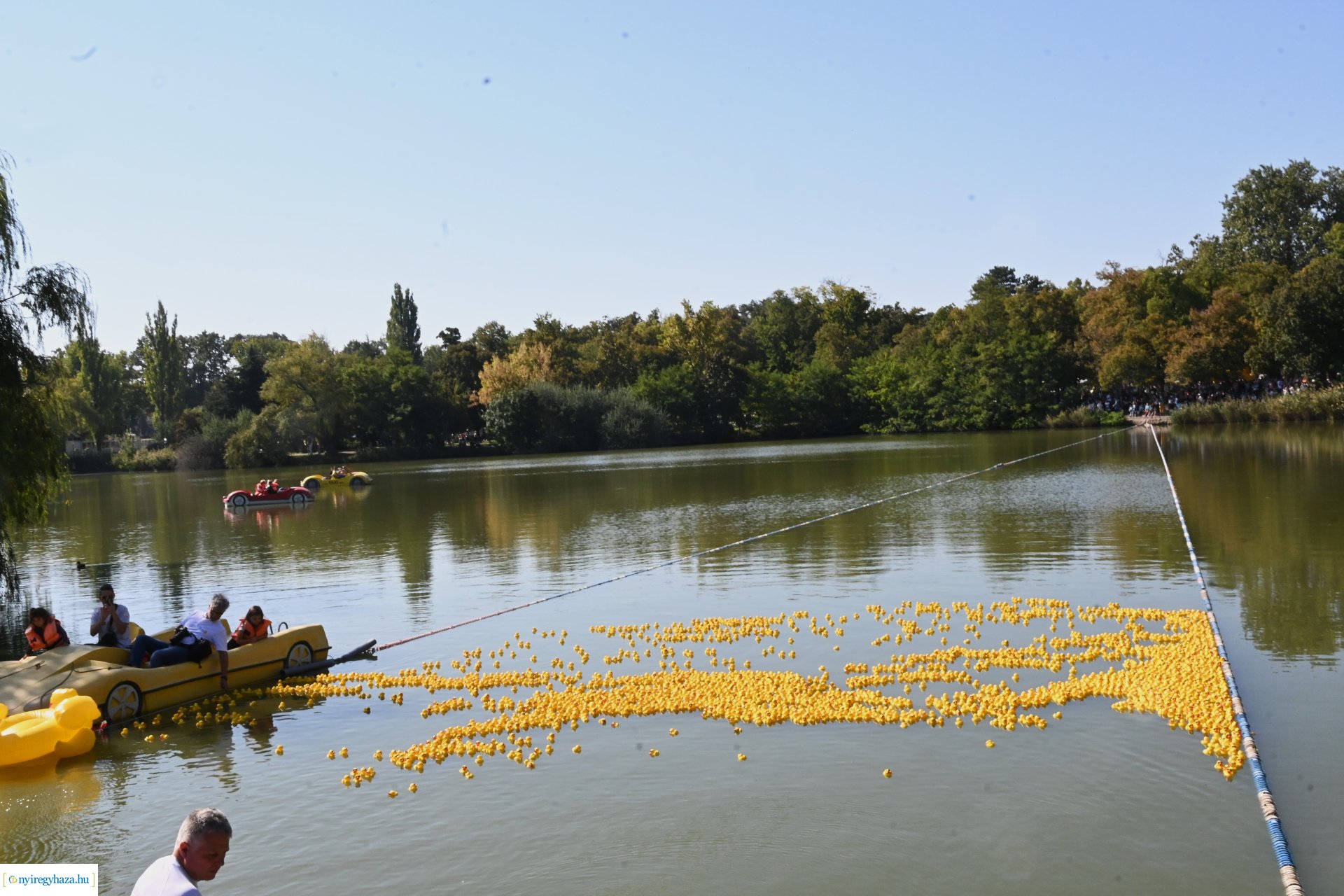 Jótékonysági kacsa úsztatás Sóstón