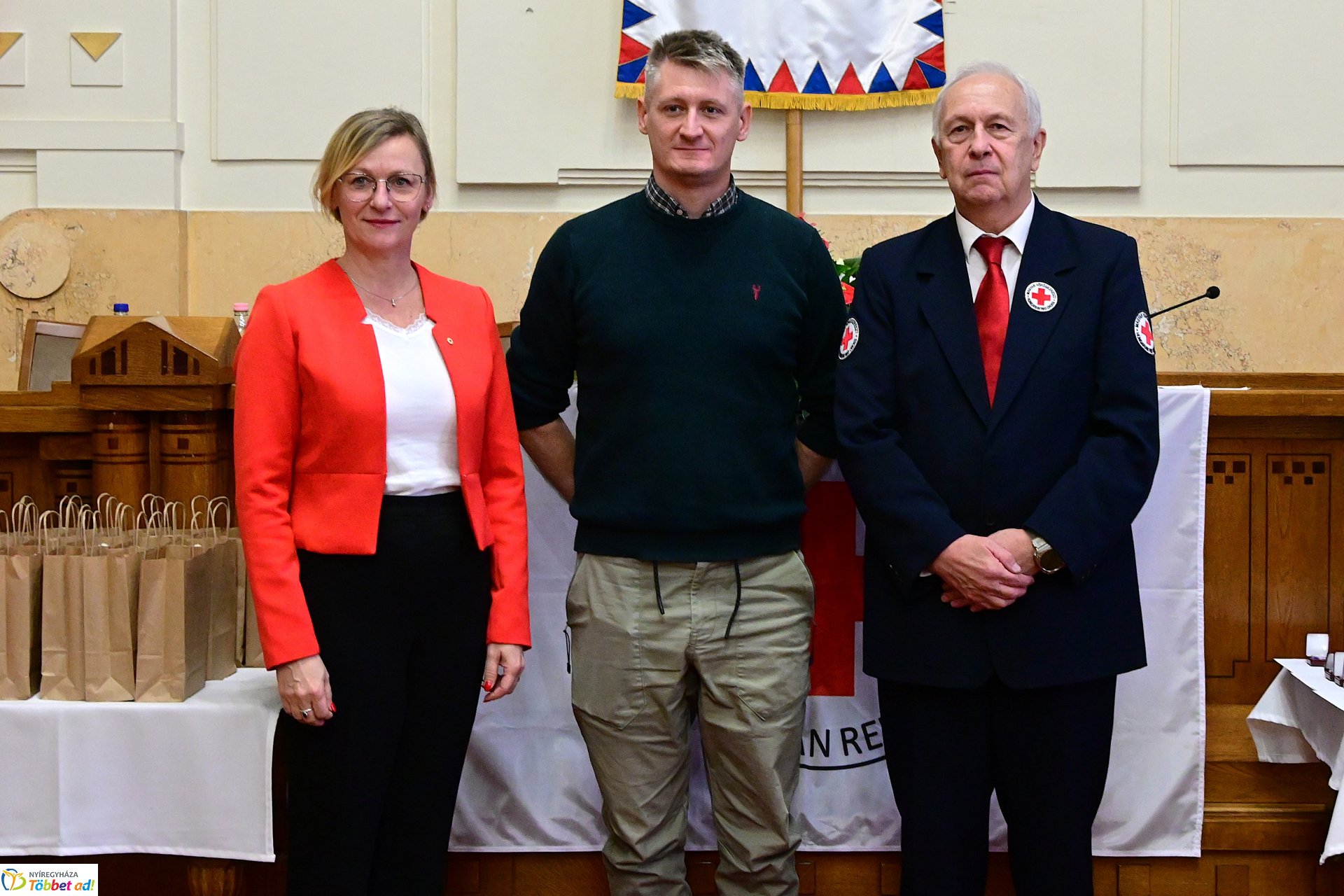 Jubiláló véradók köszöntése