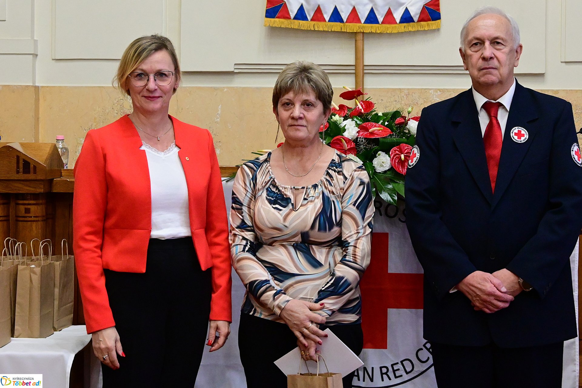 Jubiláló véradók köszöntése