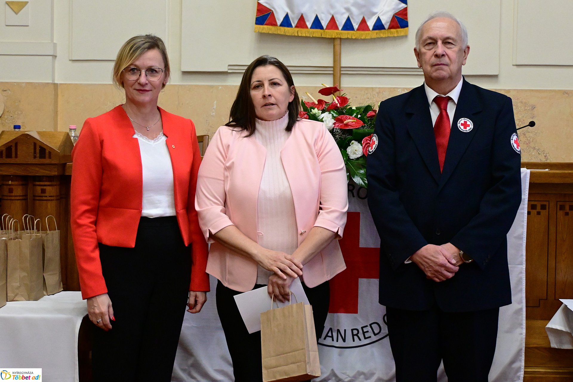 Jubiláló véradók köszöntése