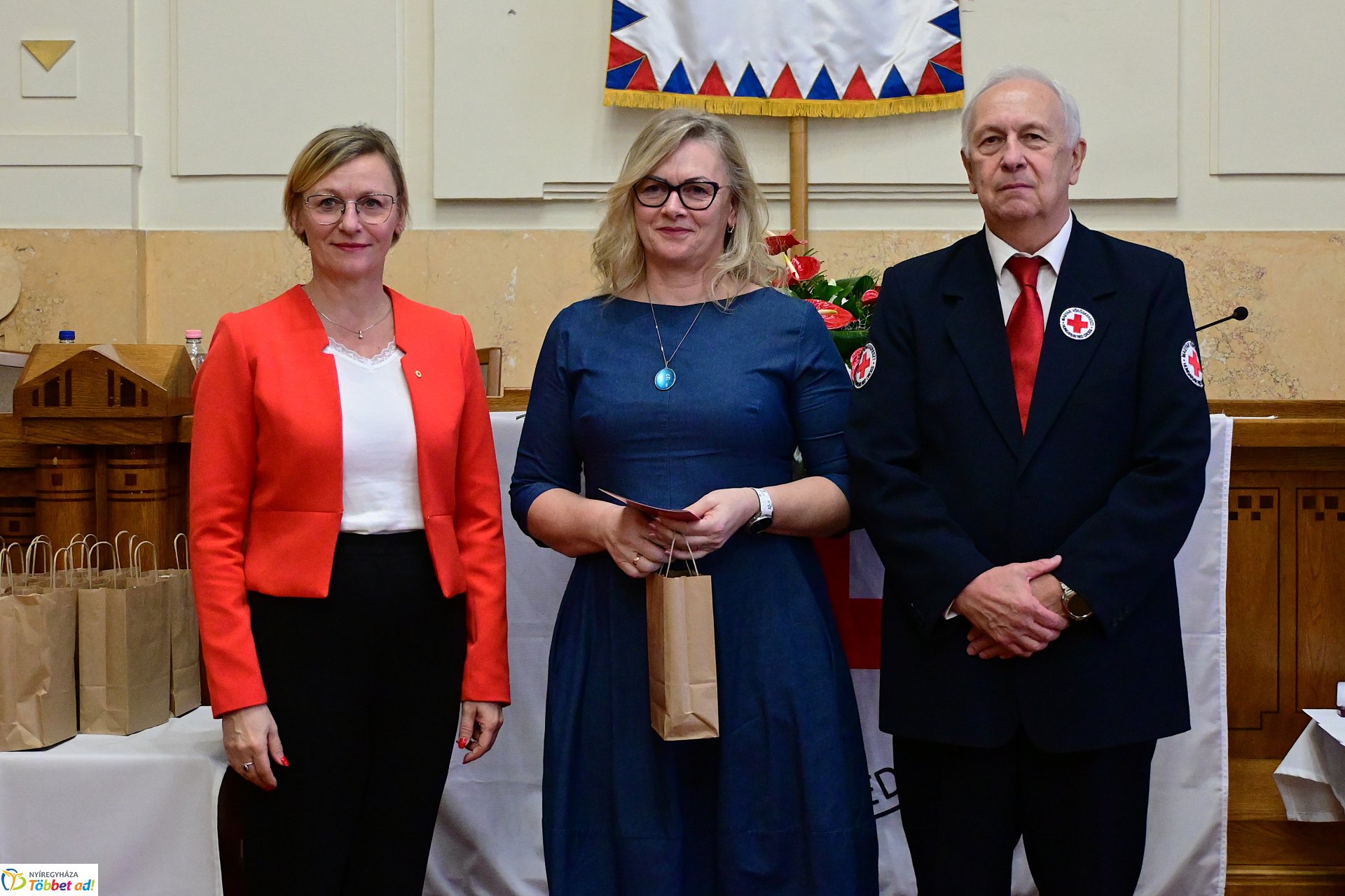 Jubiláló véradók köszöntése