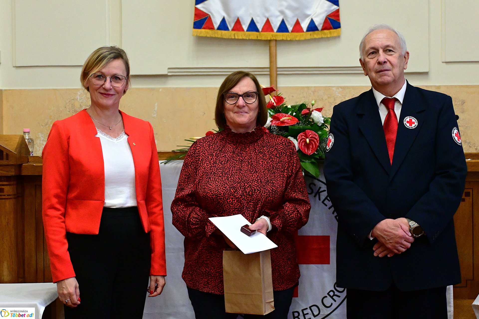 Jubiláló véradók köszöntése