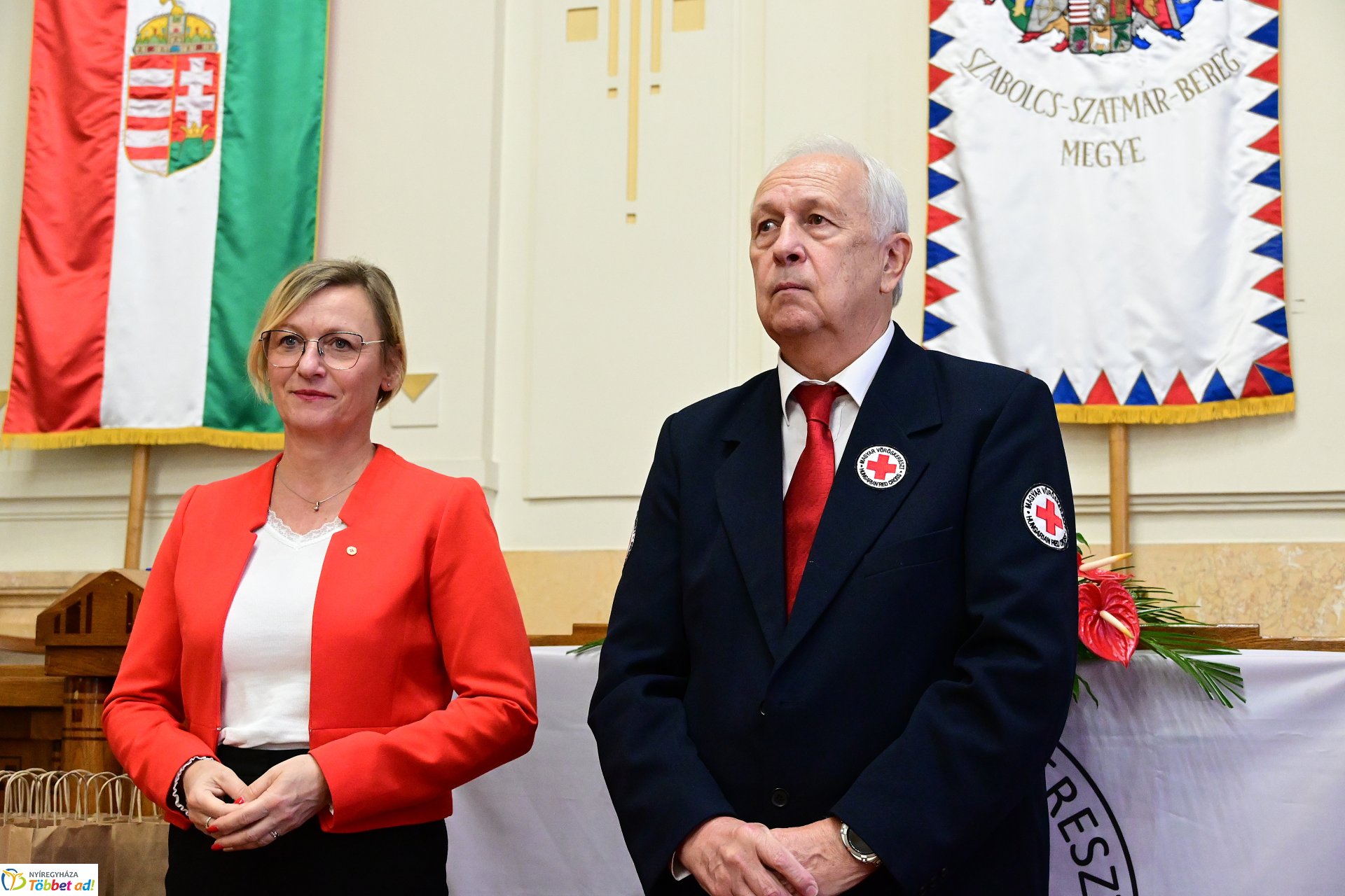 Jubiláló véradók köszöntése