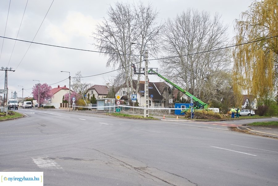 Kállói úti körforgalom építési munkálatok 20210416