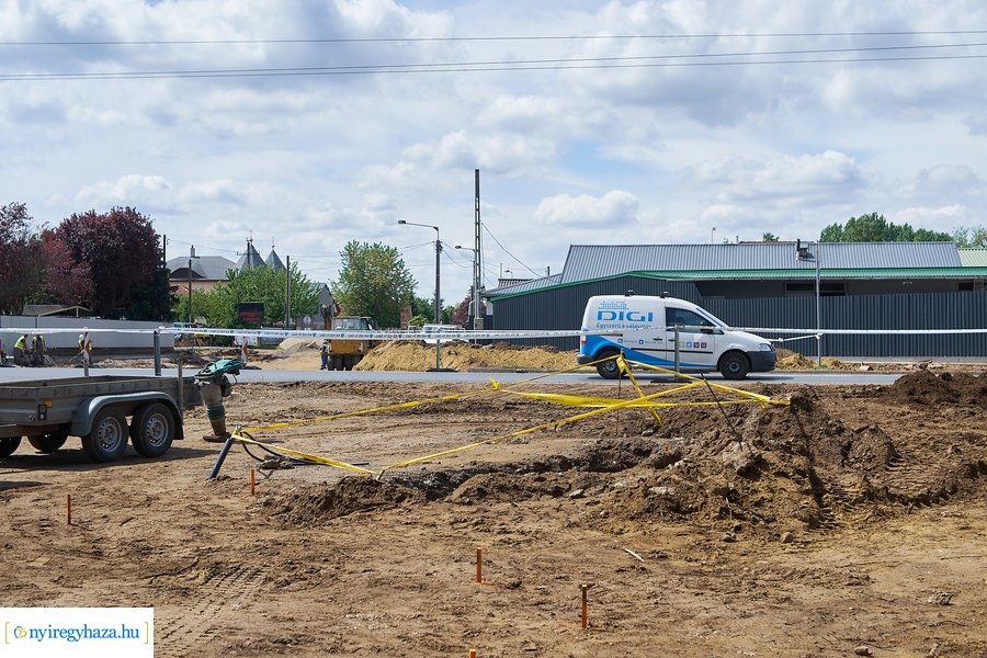 Kállói úti körforgalom építkezés 2021 05 17