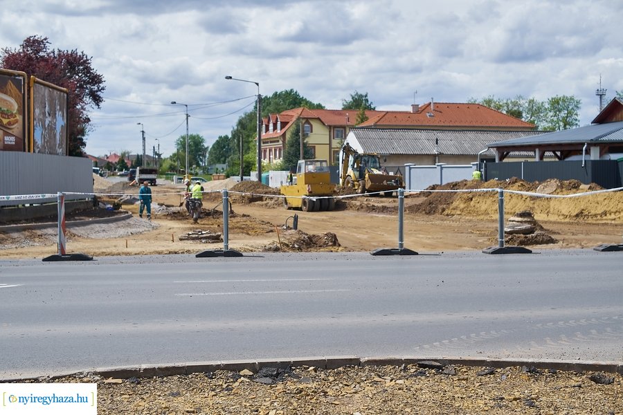 Kállói úti körforgalom építkezés 2021 05 17