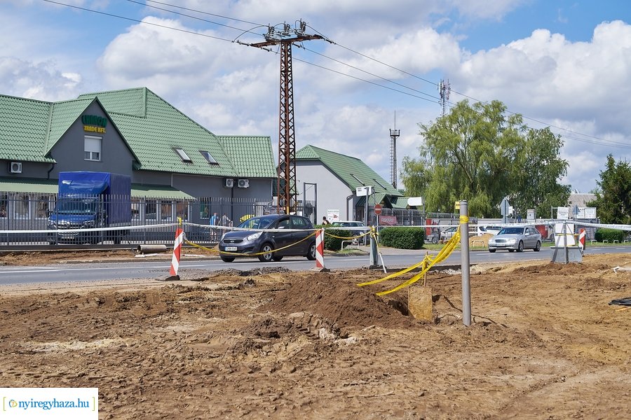 Kállói úti körforgalom építkezés 2021 05 17