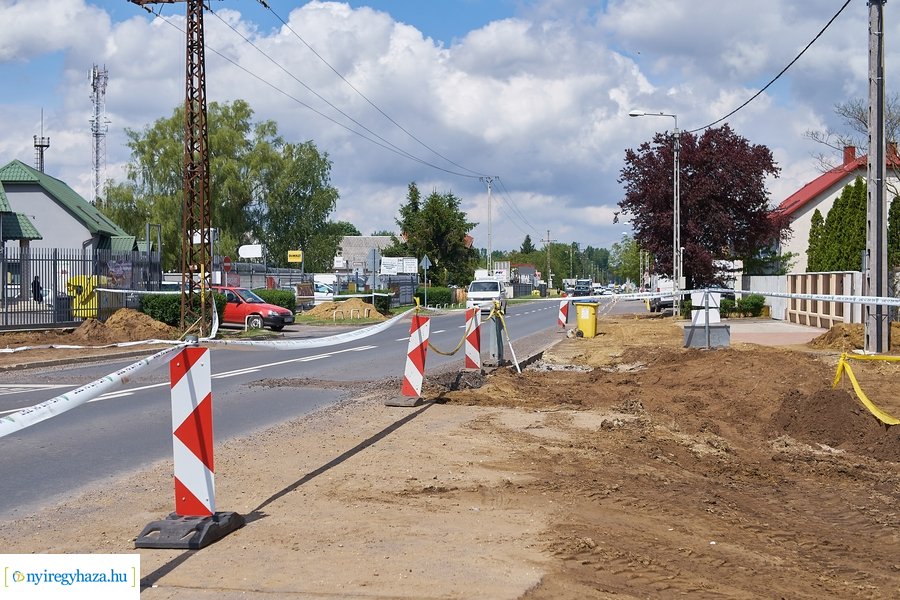 Kállói úti körforgalom építkezés 2021 05 17