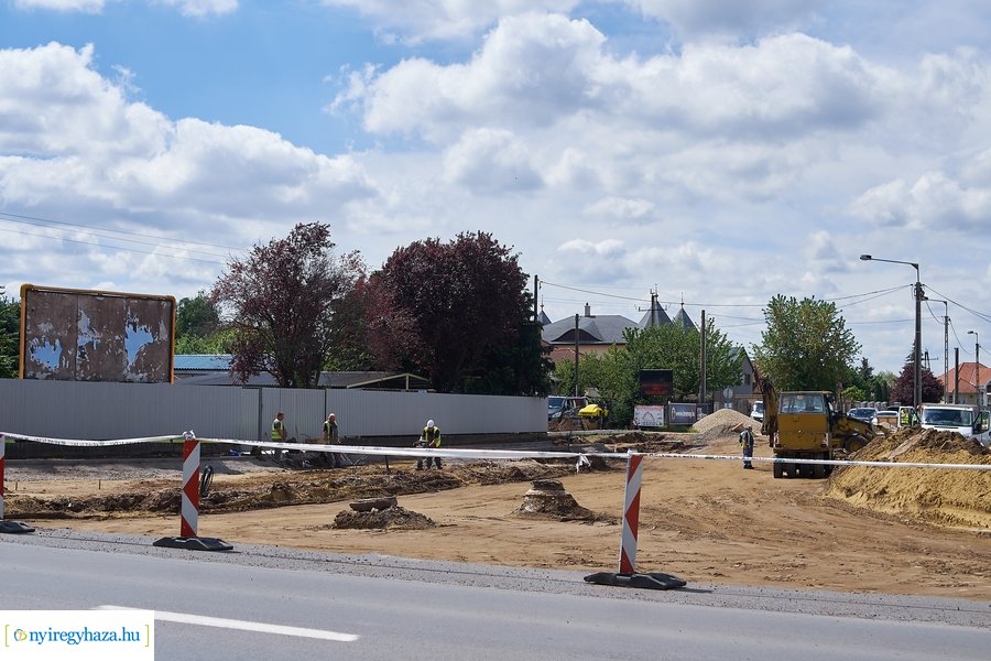 Kállói úti körforgalom építkezés 2021 05 17
