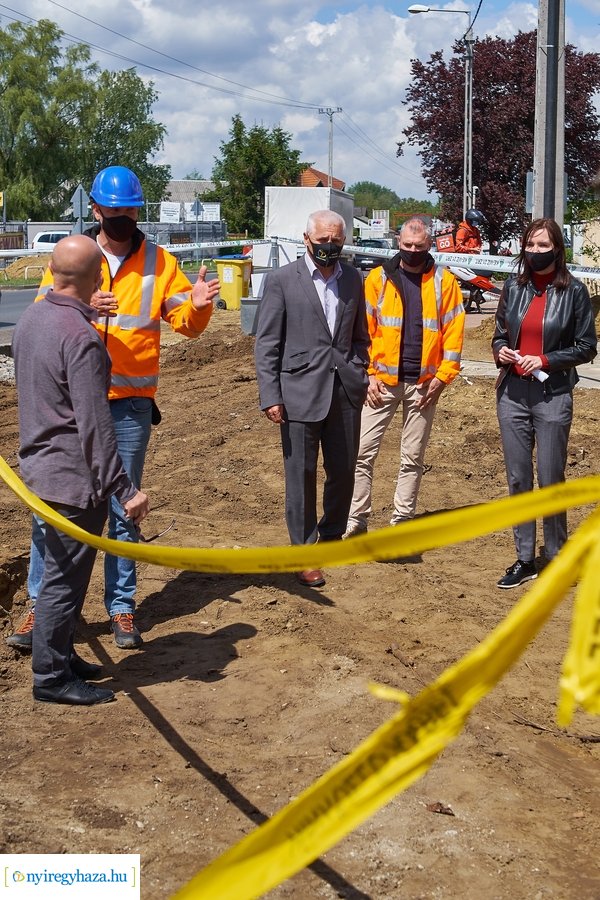 Kállói úti körforgalom építkezés 2021 05 17