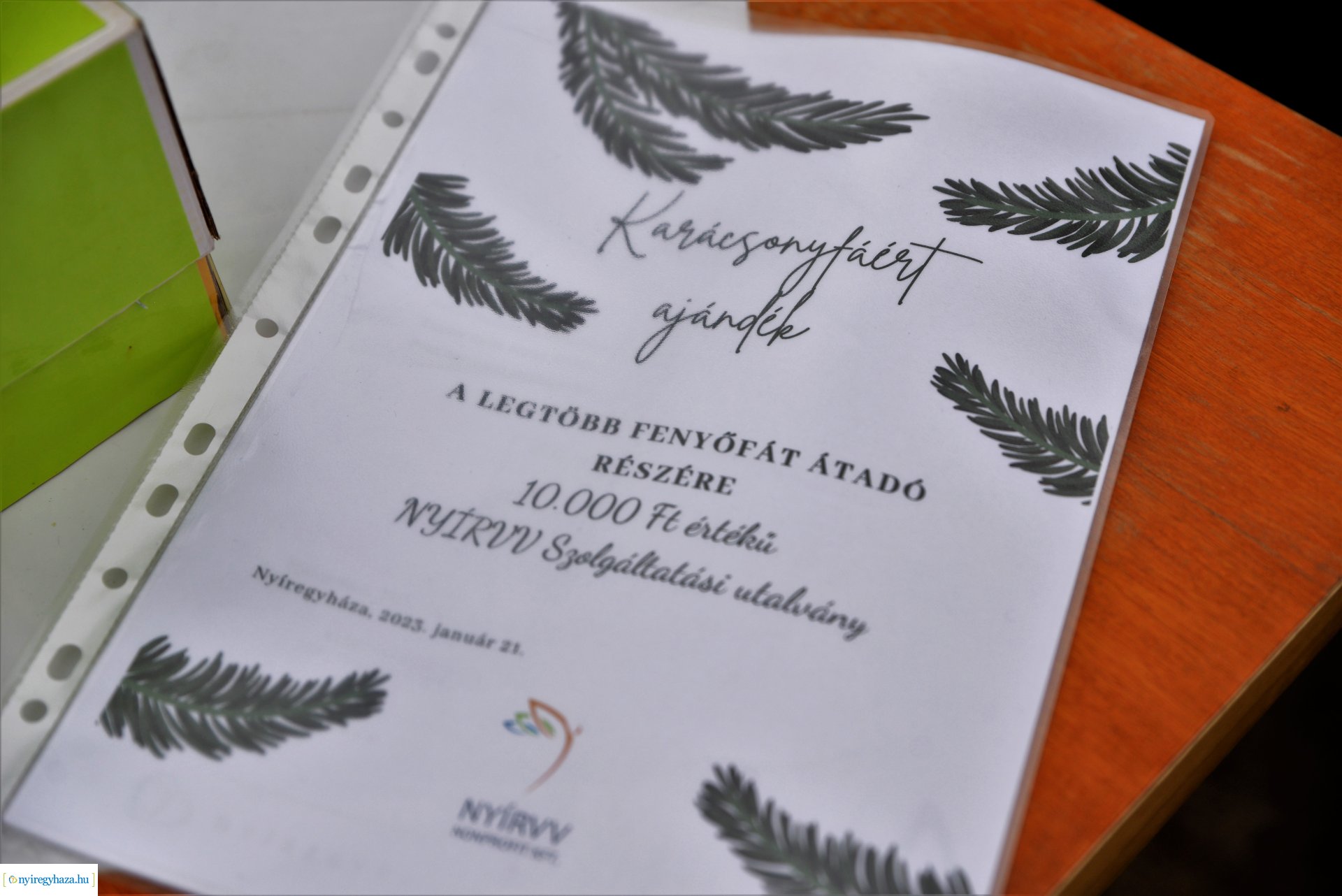 Karácsonyfáért ajándék akció - nyereménysorsolás 2023