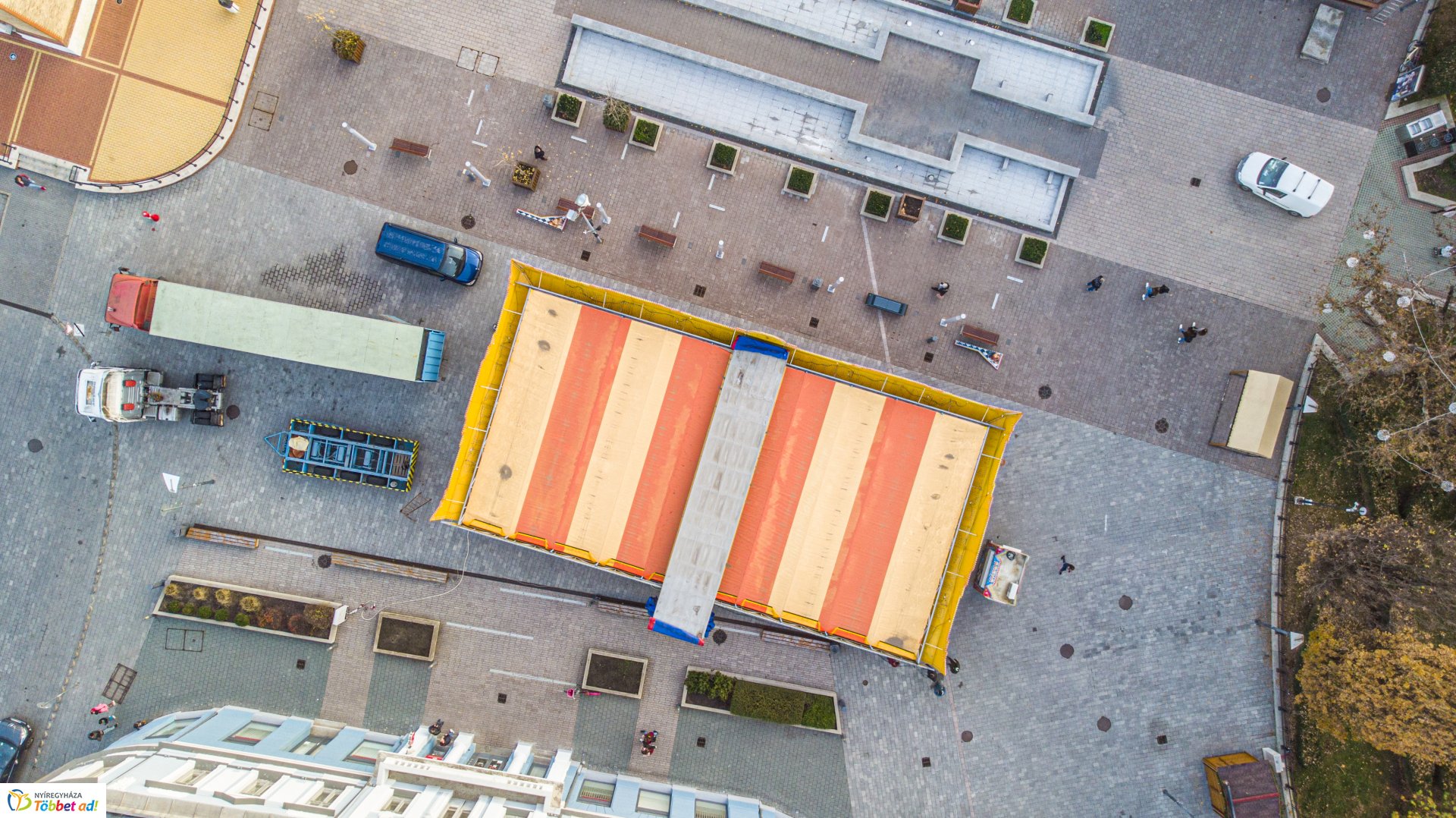 Karácsonyi előkészületek Nyíregyháza belvárosában