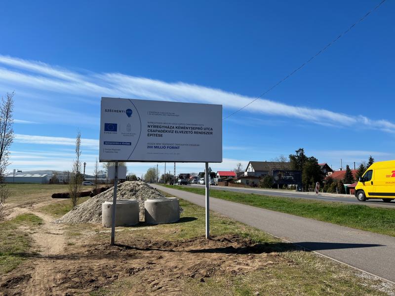 Kéményseprő utca csapadékvíz elvezető rendszer kivitelezése