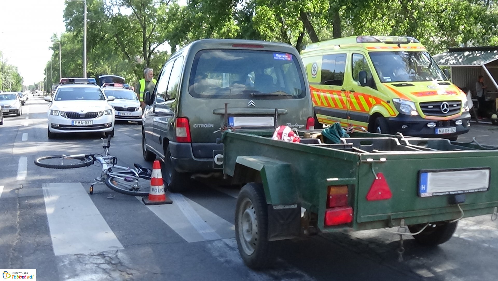 Kerékpáros baleset a Korányi Frigyes utcán