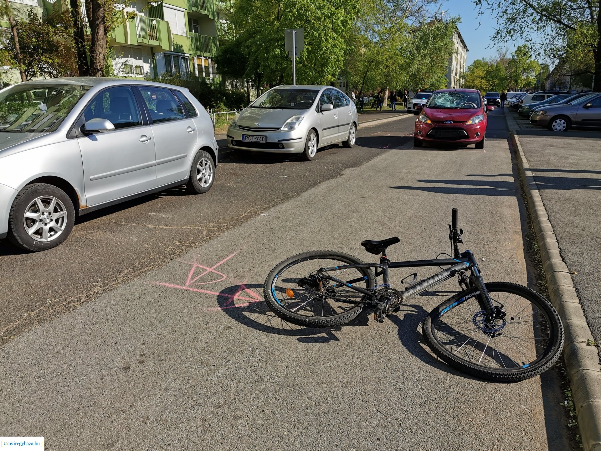 Kerékpáros baleset a Kossuth utcán