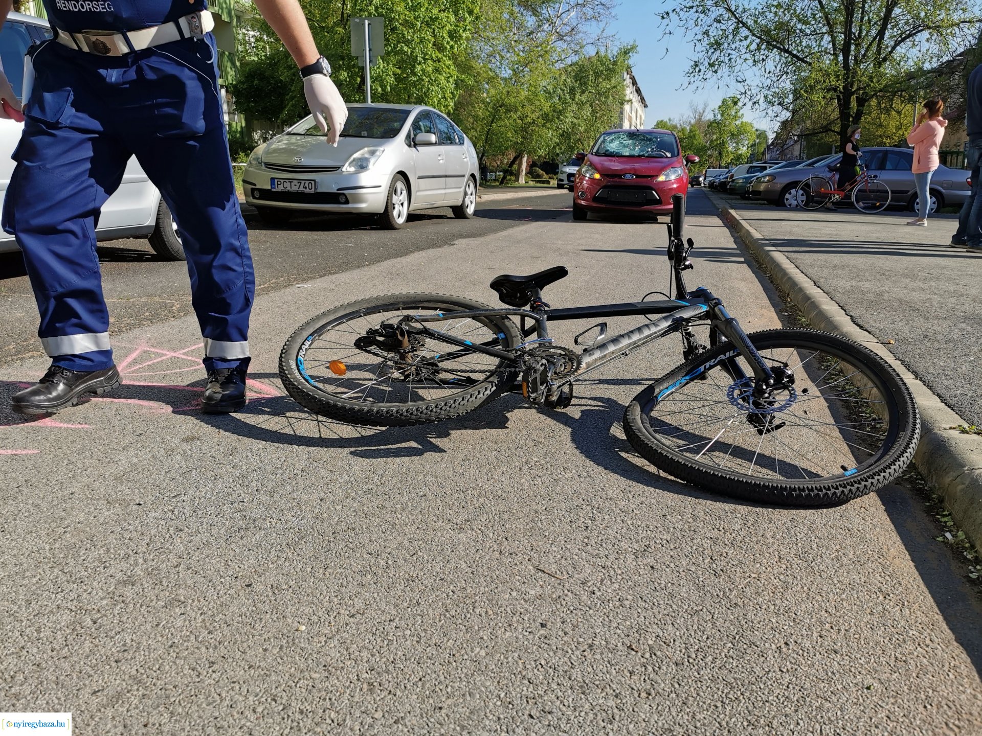 Kerékpáros baleset a Kossuth utcán