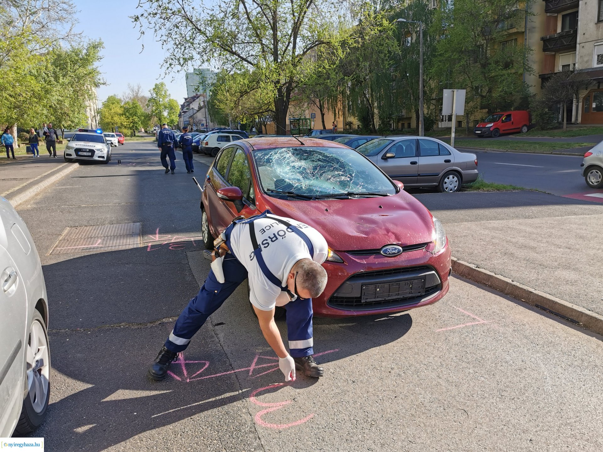 Kerékpáros baleset a Kossuth utcán