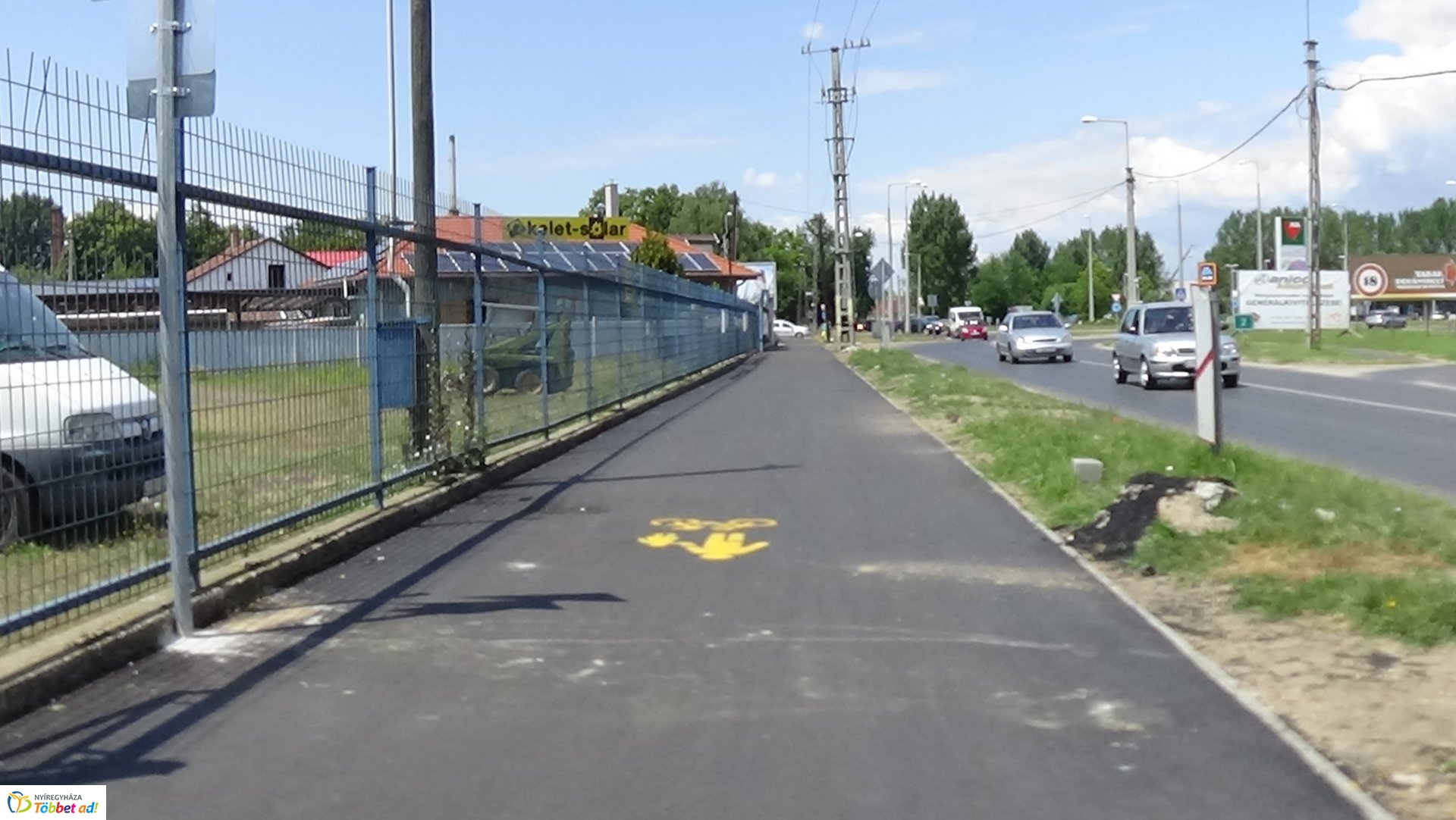 Kerékpárút építés a Kállói úton