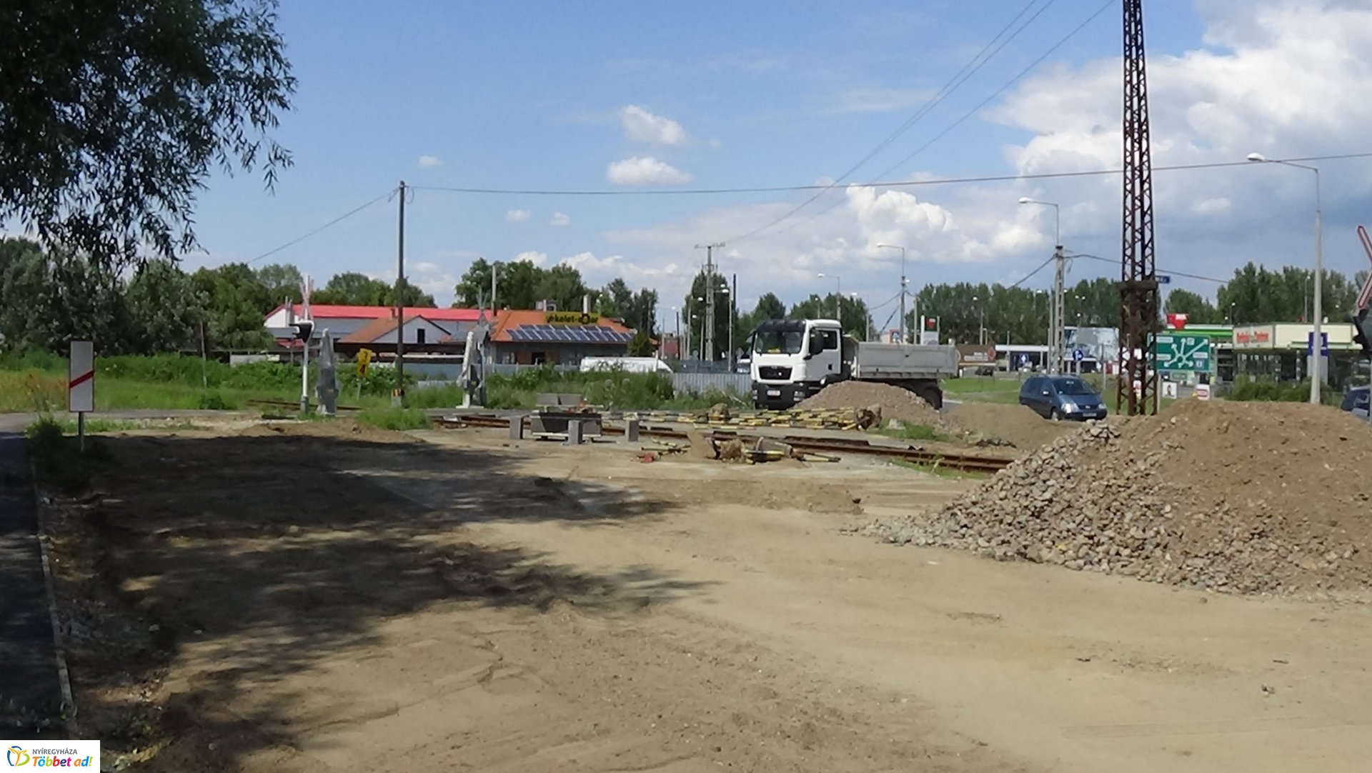 Kerékpárút építés a Kállói úton