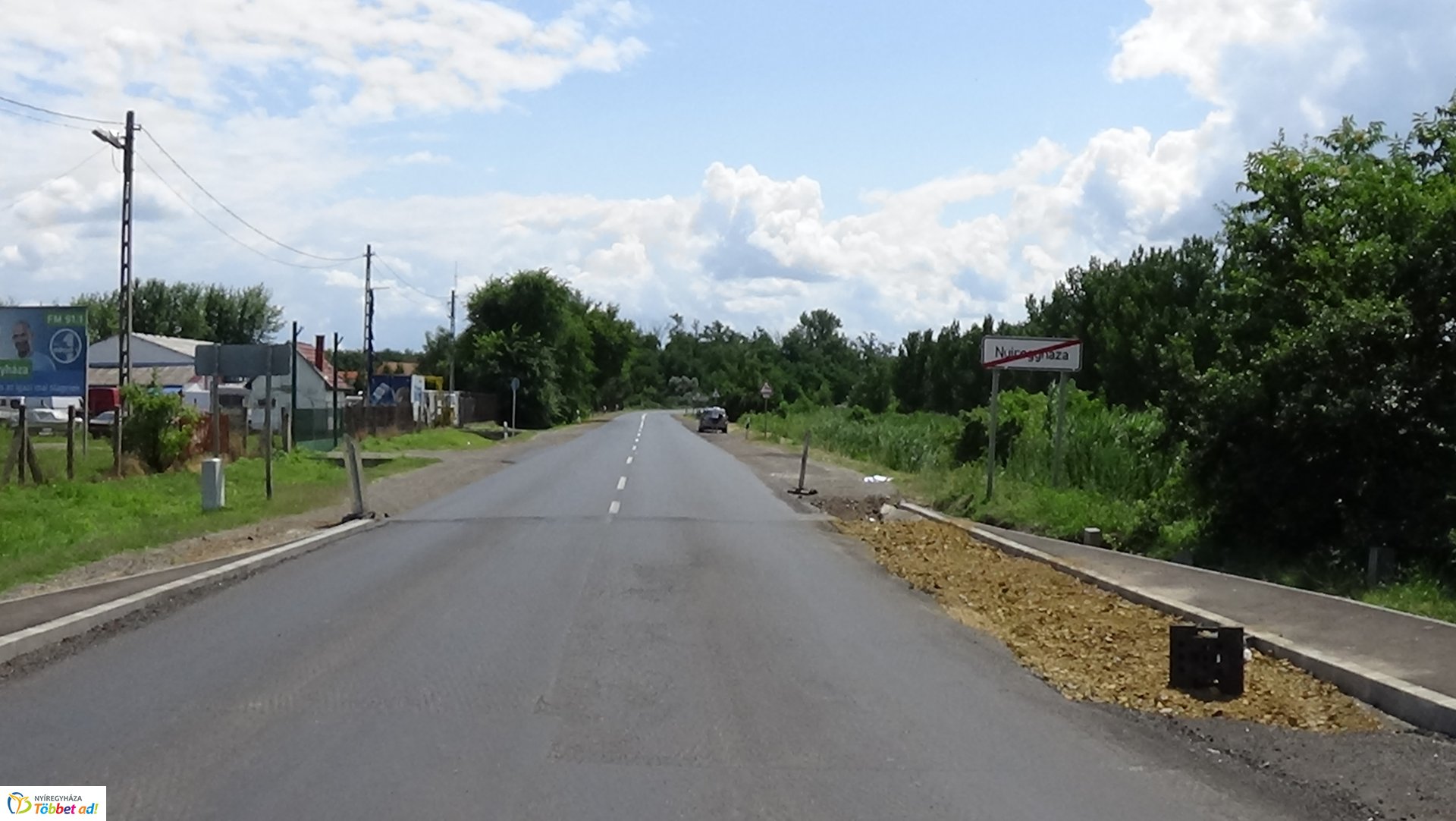 Kerékpárút építés a Kállói úton