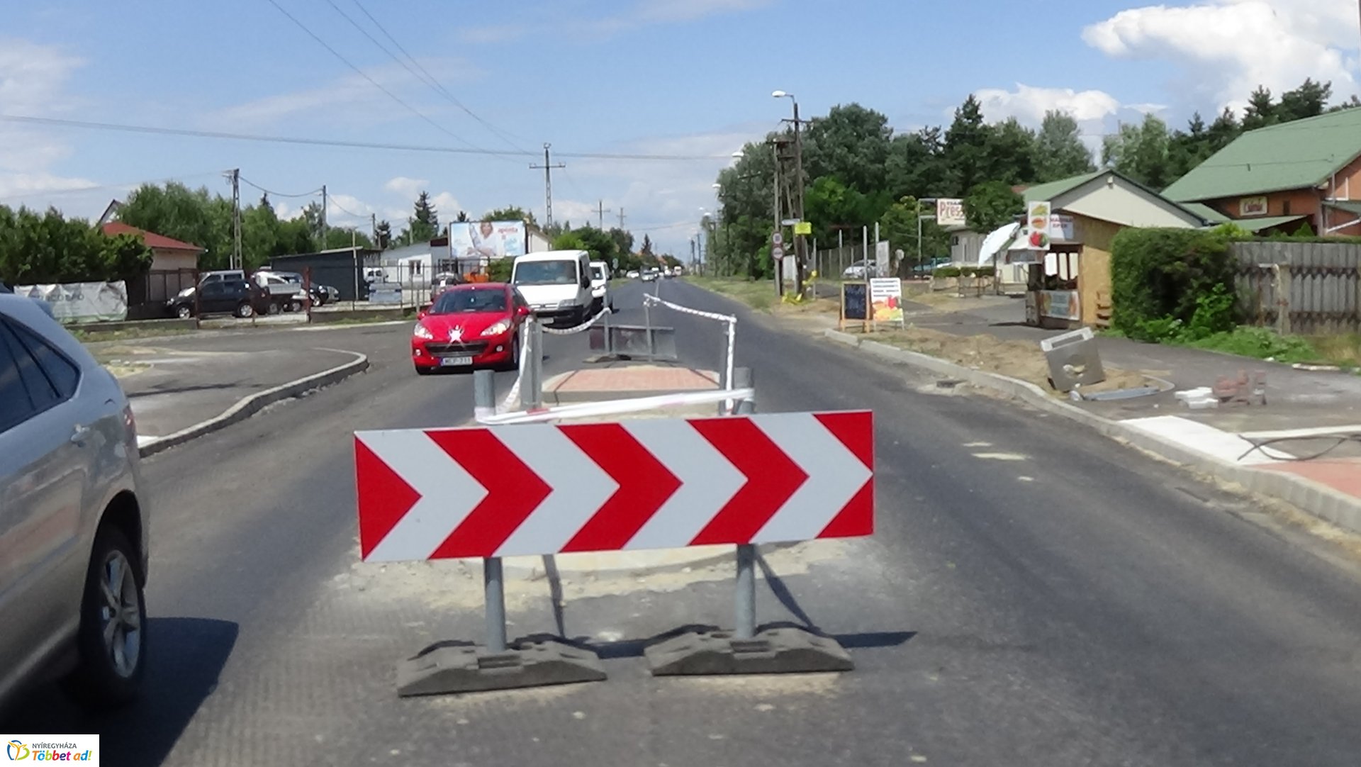 Kerékpárút építés a Kállói úton