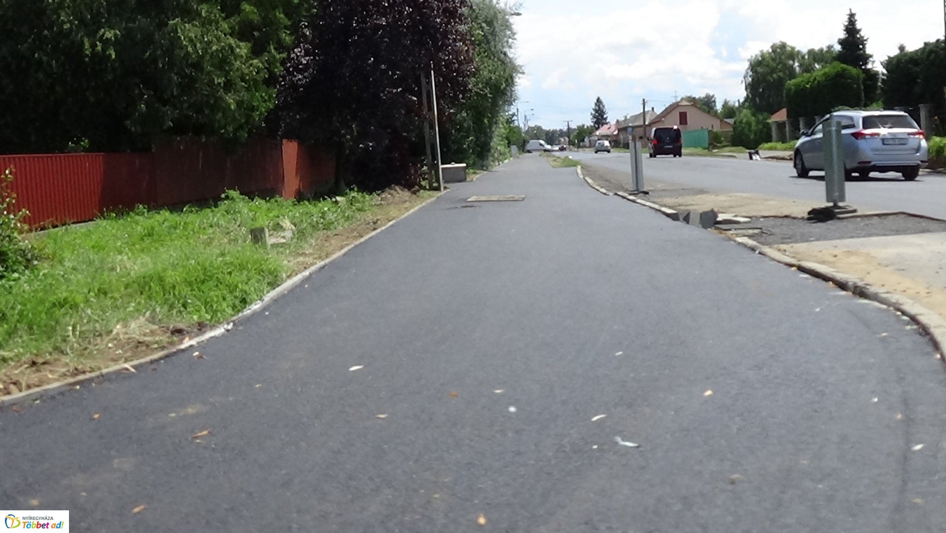 Kerékpárút építés a Kállói úton