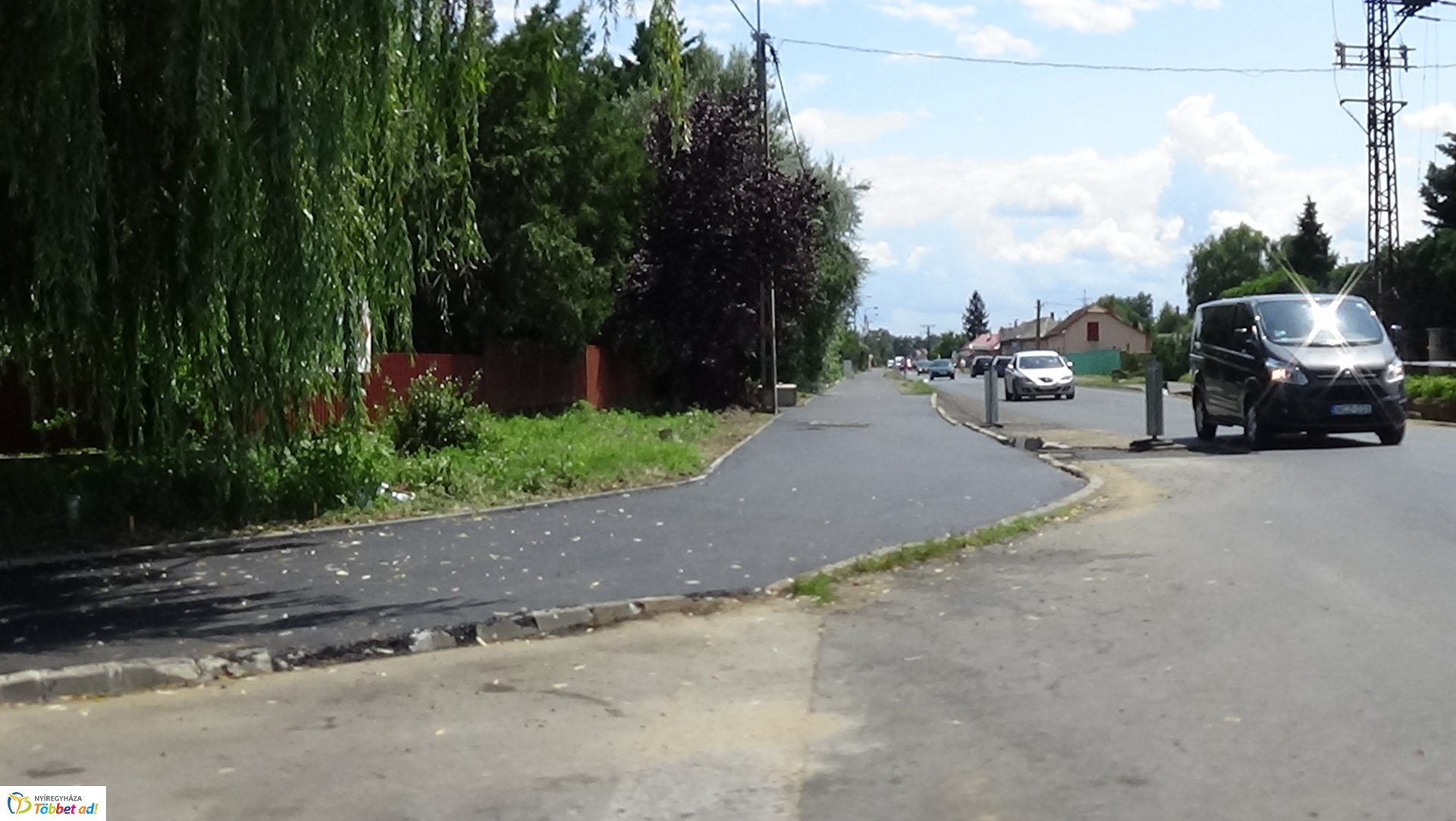 Kerékpárút építés a Kállói úton