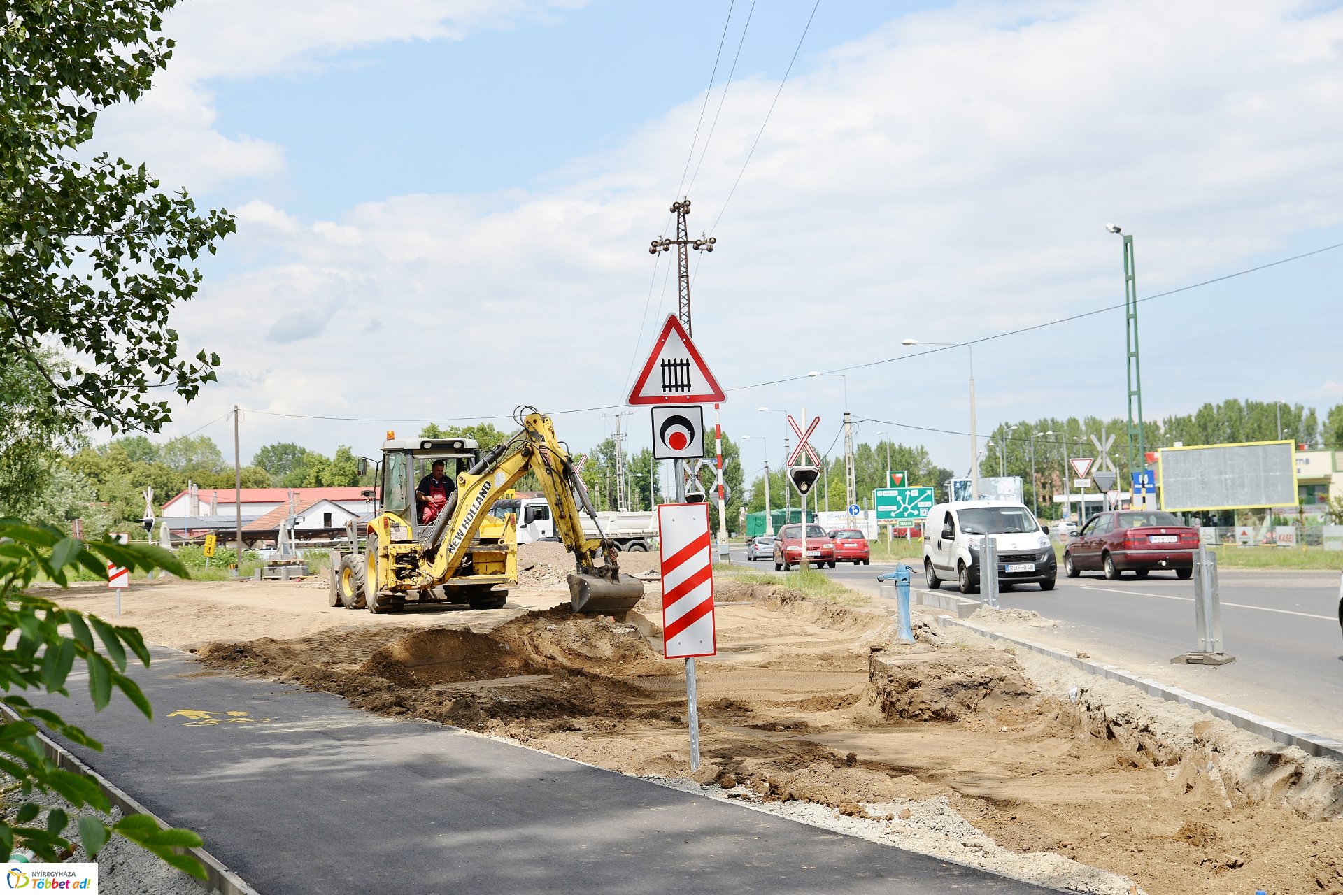 Kerékpárút építés 