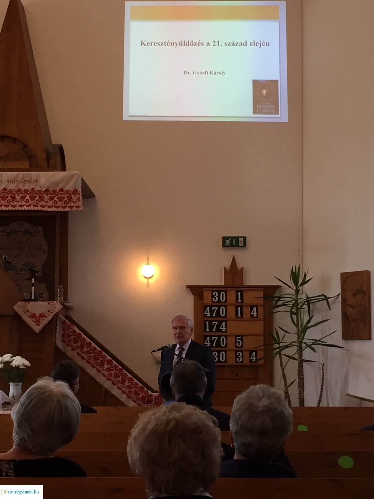 Keresztényüldözés a 21.század elején – Győrfi Károly tartott előadást a Sóstói Millenniumi Református Templomban