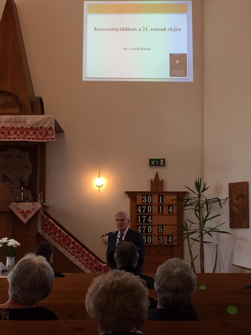 Keresztényüldözés a 21.század elején – Győrfi Károly tartott előadást a Sóstói Millenniumi Református Templomban
