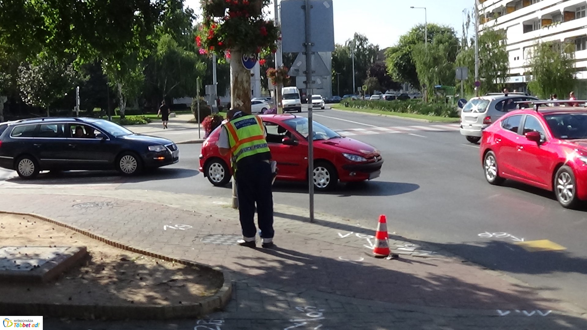 Két kerékpáros ütközött