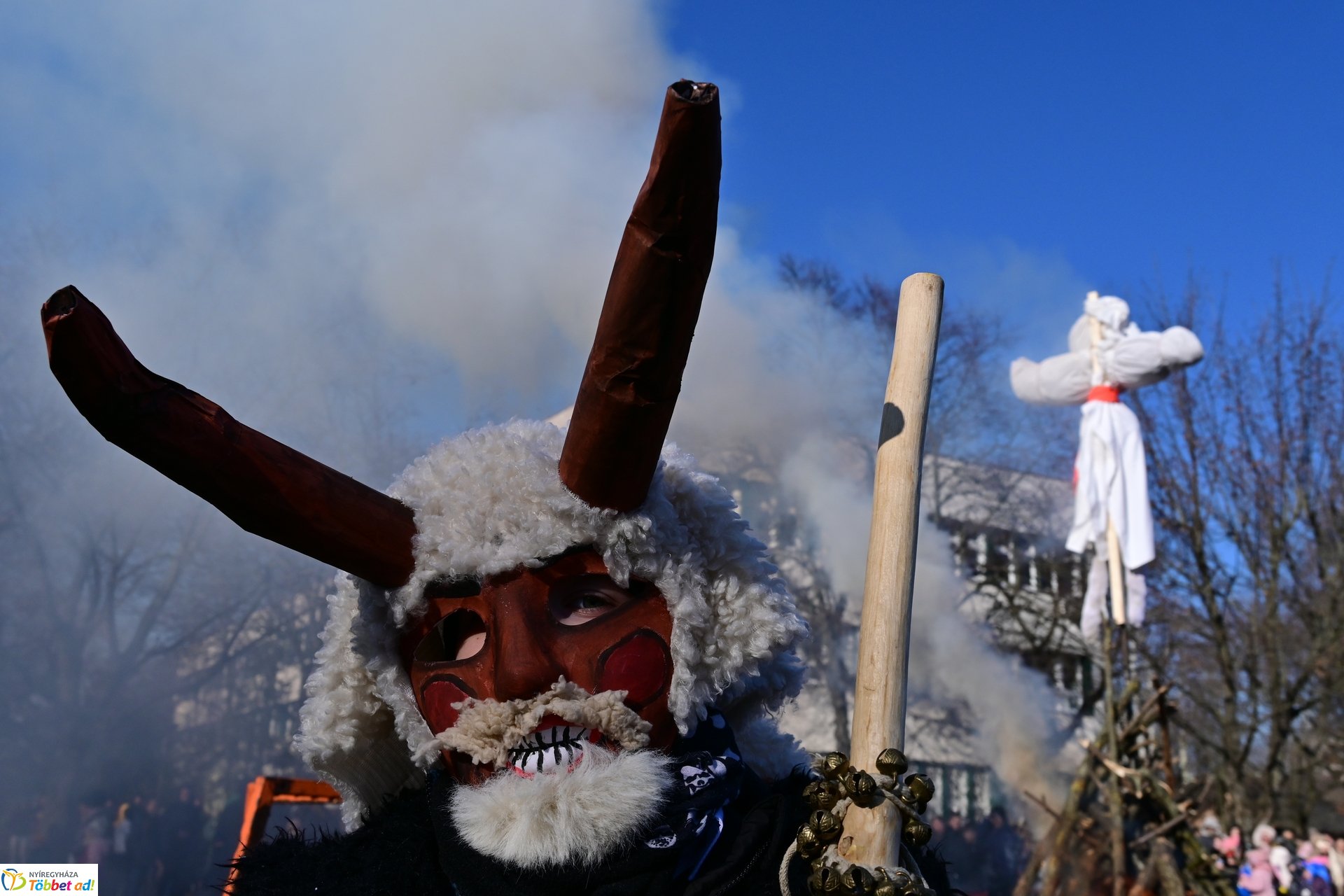 Kiszebáb égetés a Kazinczy iskolában 2025 februárjában