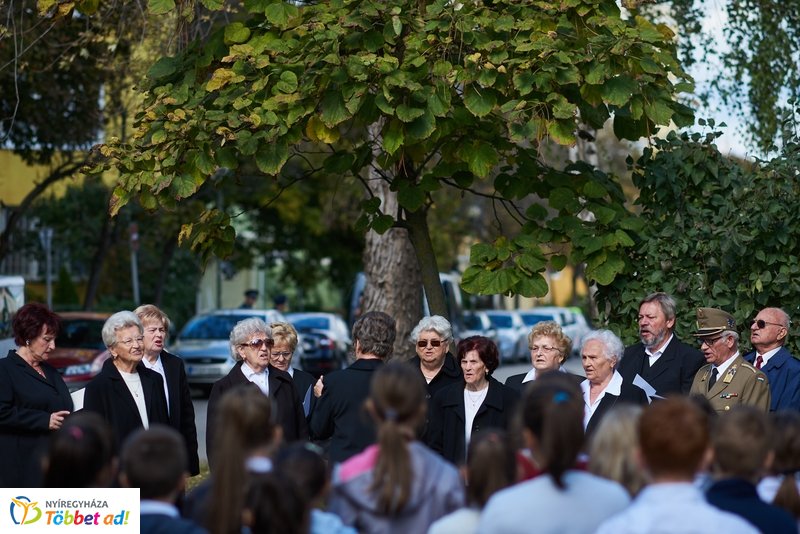 Koszorúzás  a Damjanich János szobornál