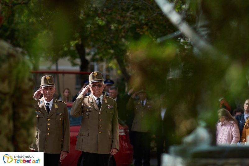 Koszorúzás  a Damjanich János szobornál