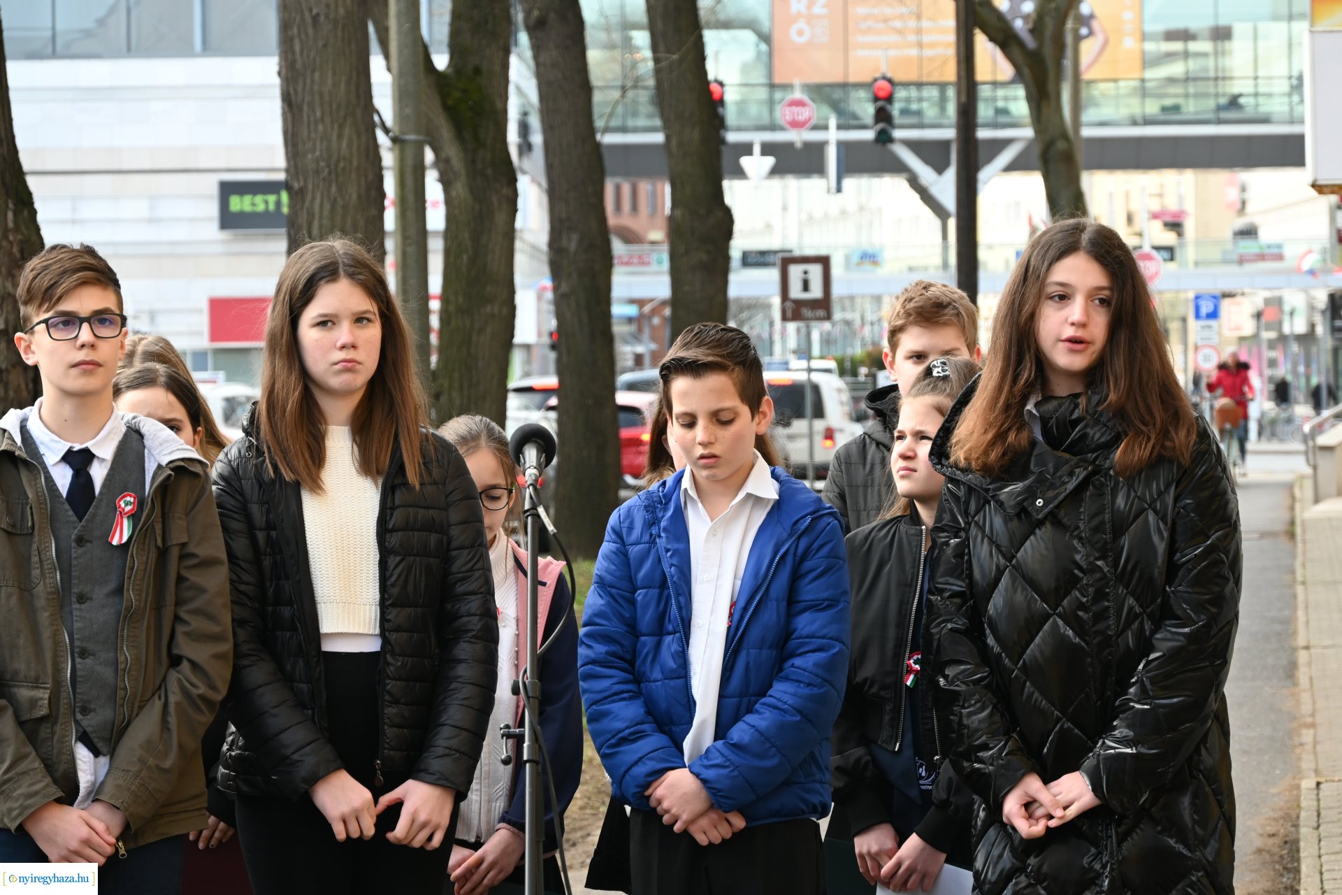 Koszorúzás Irányi Dániel emléktáblájánál