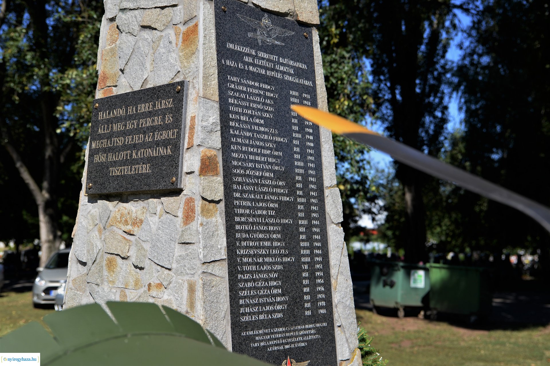 Koszorúzás Nyíregyháza bombázásának évfordulója alkalmából