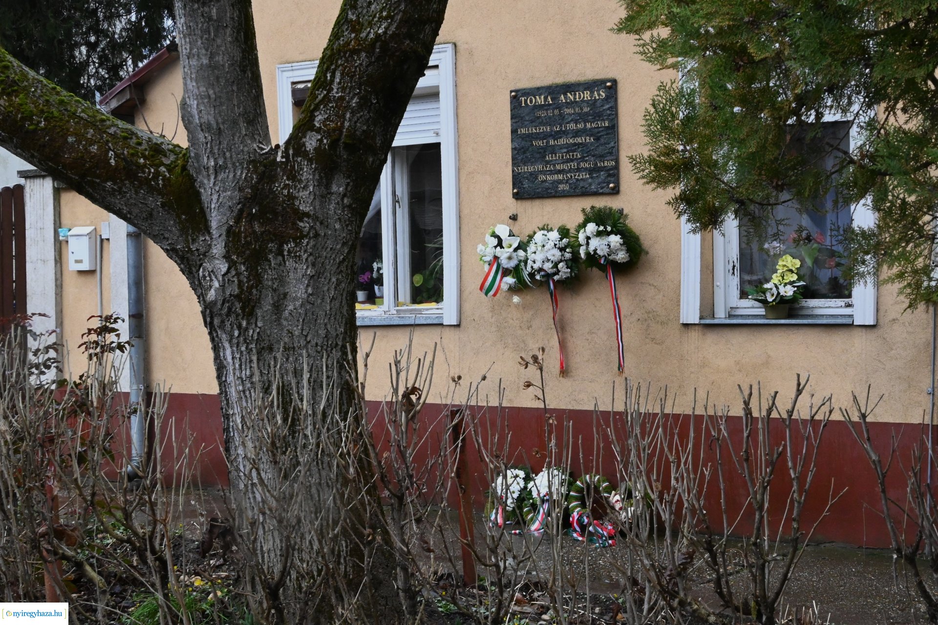 Koszorúzás Toma András emléktáblájánál 2024.