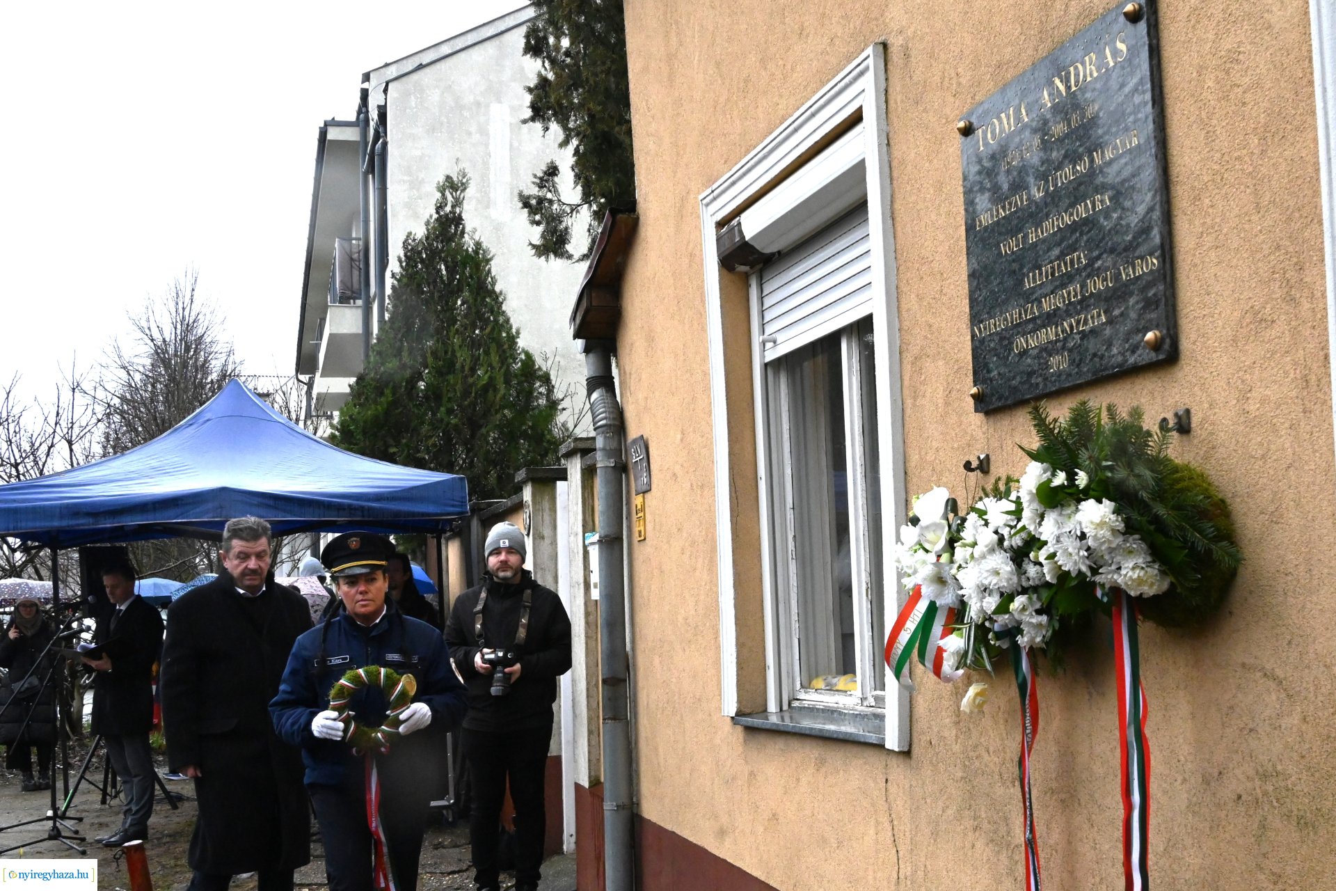Koszorúzás Toma András emléktáblájánál 2024.