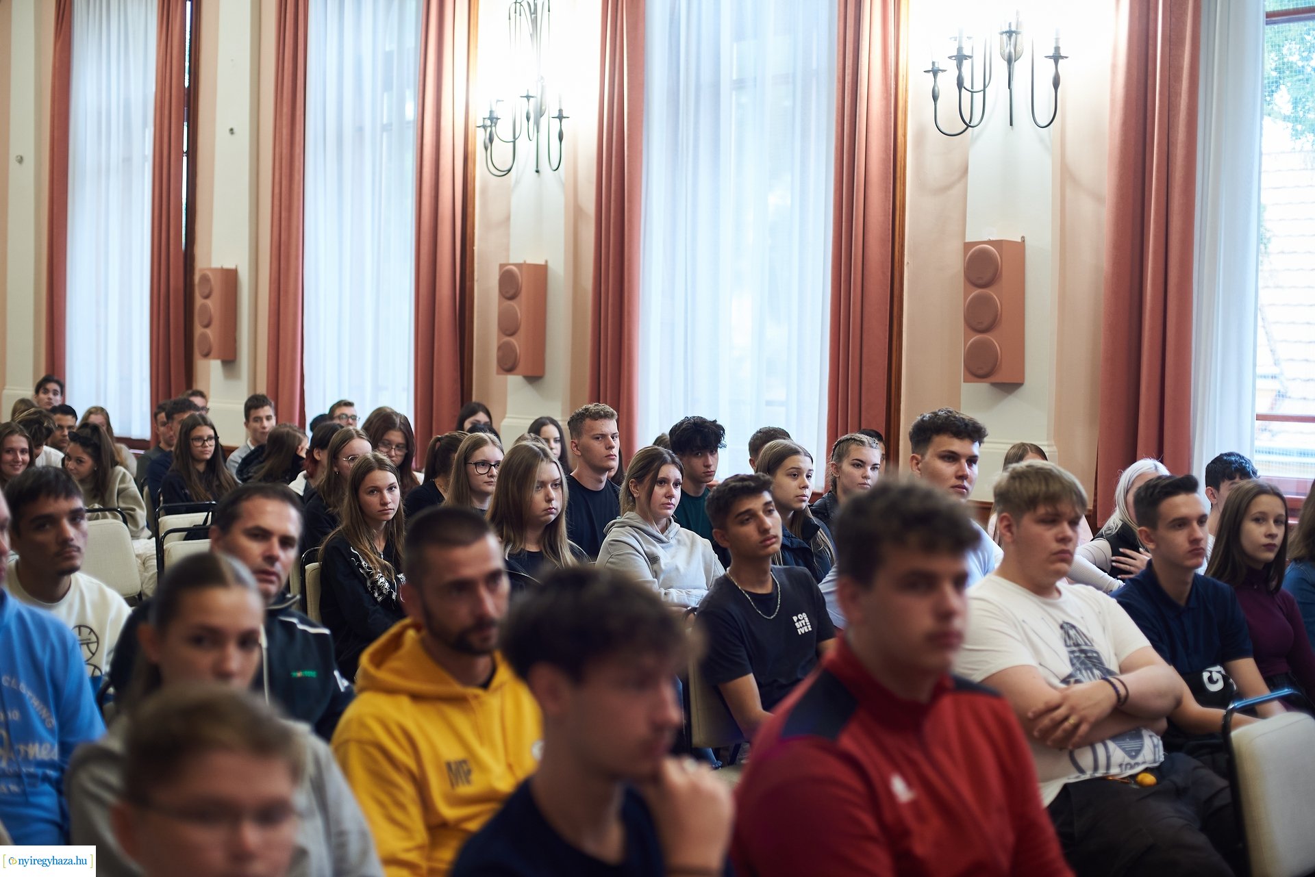 Kovács Ricsi olimpikon előadása a Kossuth gimiben