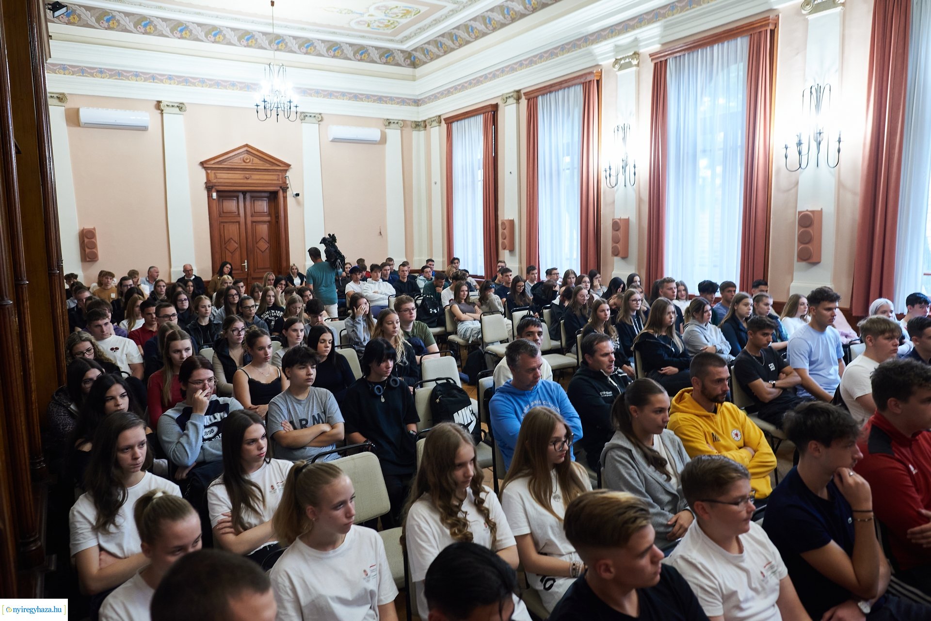 Kovács Ricsi olimpikon előadása a Kossuth gimiben