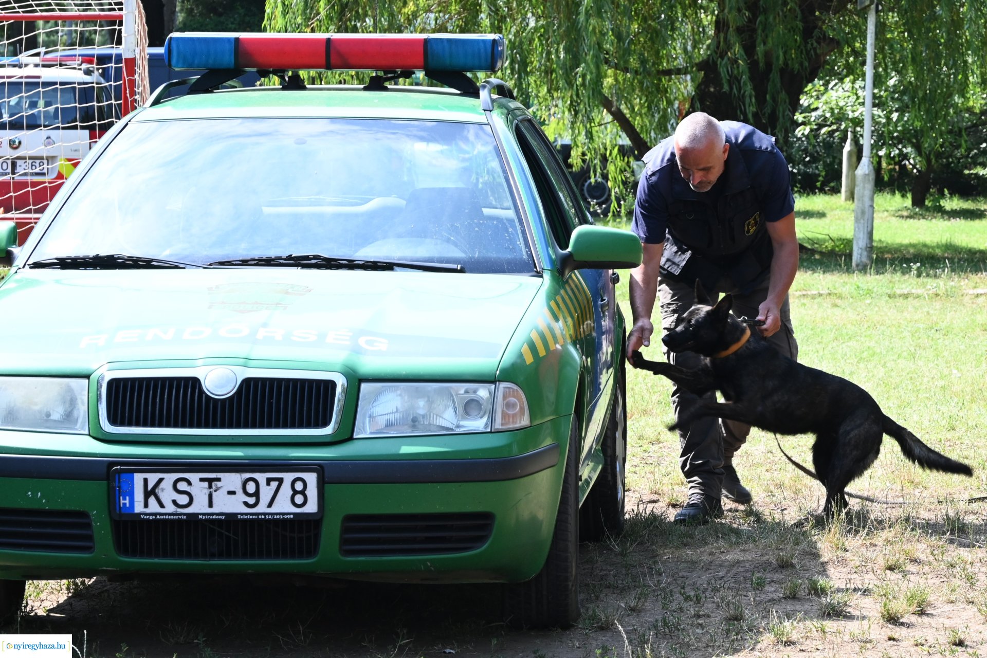 Kutyás rendőrségi bemutató a Kisvakond táborban