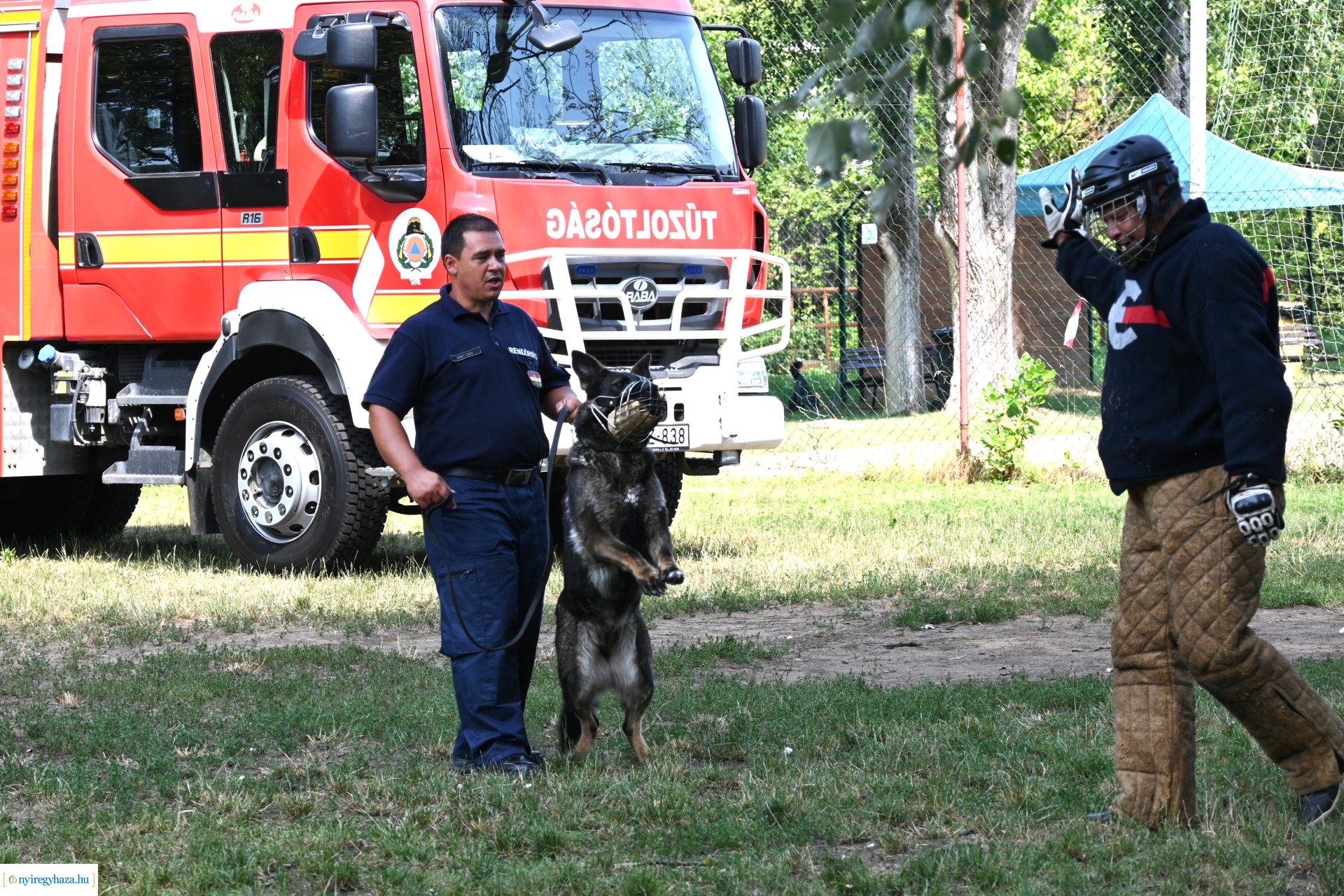 Kutyás rendőrségi bemutató a Kisvakond táborban