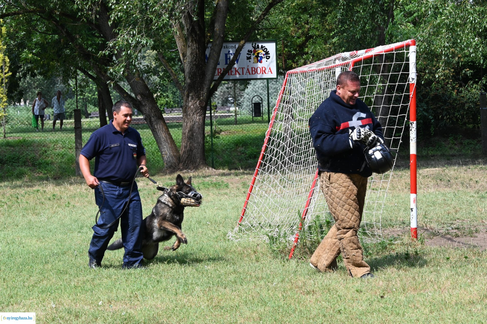 Kutyás rendőrségi bemutató a Kisvakond táborban